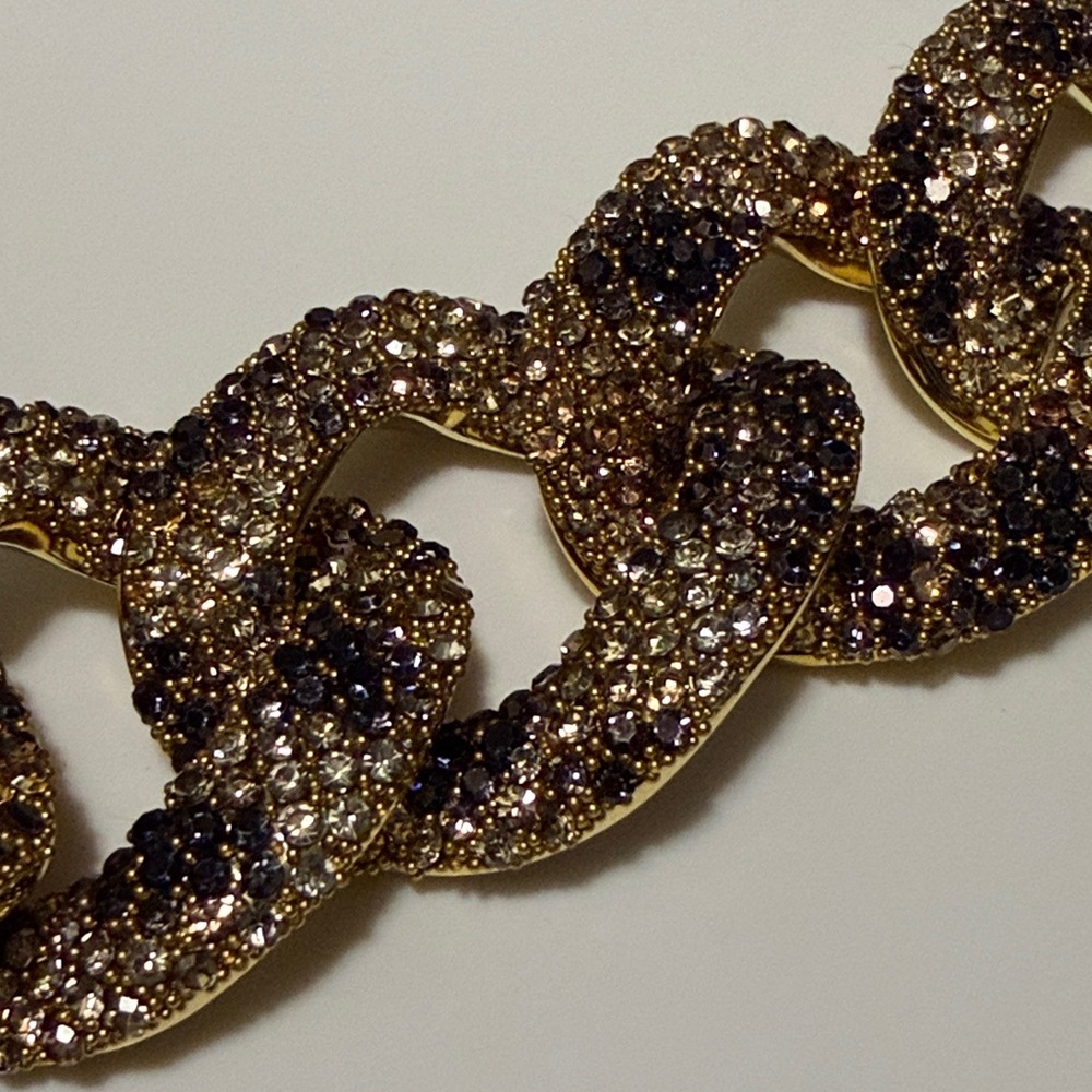 Gold and Black Statement Necklace and Earring Set - Picture 16 of 16